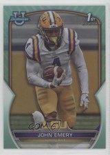 2022 Bowman U Chrome Aqua Refractor 191/299 John Emery Jr John Emery #67 13p2