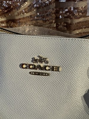 COACH F57526 Ava Tote Crossgrain Leather Handbag - Chalk for sale