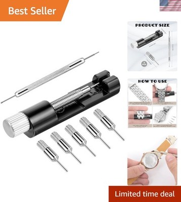 Watch Link Removal Kit: 5 PCS Replacement Pins & Spring Bar Tool for Sizing