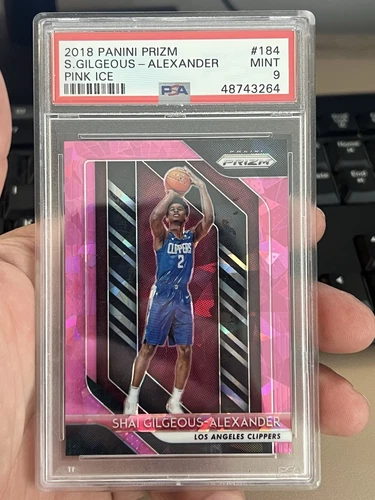 2018-19 Panini Prizm Pink Ice Shai Gilgeous-Alexander ROOKIE #184 PSA 9 MINT