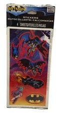 BATMAN 4 SHEETS STICKERS AUTOCOLLANTS PARTY EXPRESS HALLMARK CARDS INC. 2001