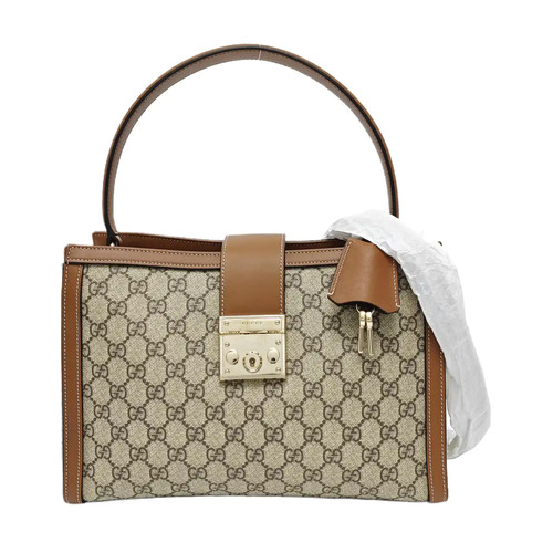GUCCI Padlock Handbags Leather Grey Free Shipping | Duties Paid