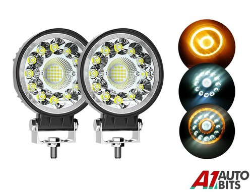 4x 12 LED Faro Luce Barra Luminosa Ambra Avvertimento Pericolo Cruscopio - Foto 12