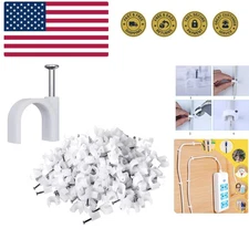 200 Pcs Nail in Cable Clips, Ethernet Cables Wall Clips Cable Straps Cables T...