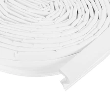 Weather Stripping Door Seal, 49ft V-Shape Weather Strip (White Cover/White Foam)