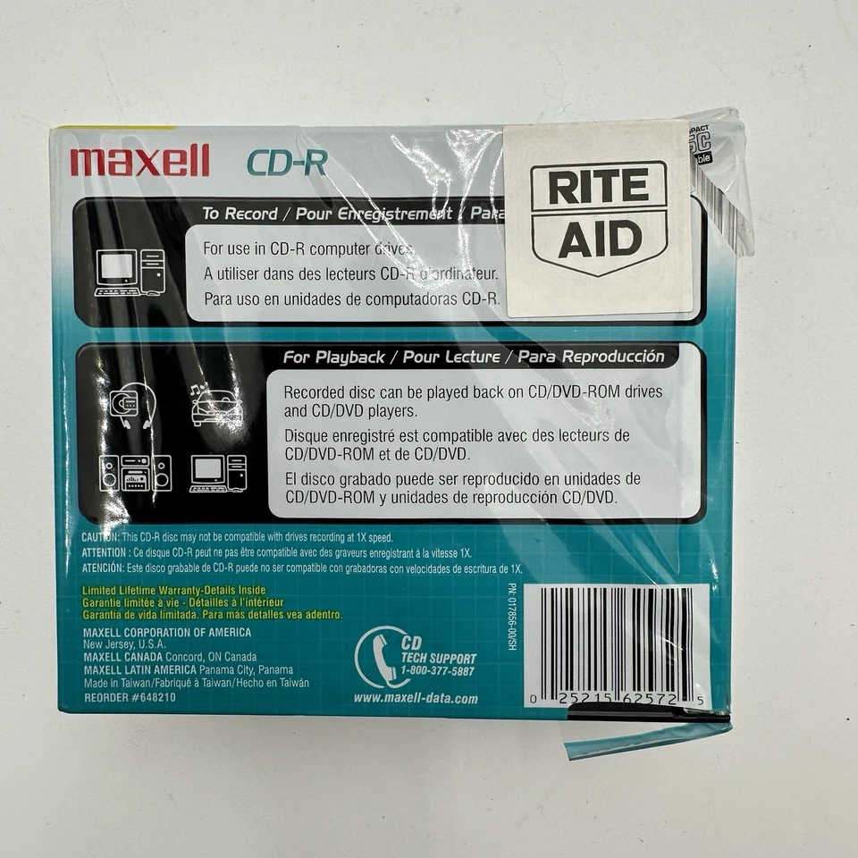 MAXELL CD-R 700MB 80min 48X Recordable Compact Disc CD 10 Pack - Image 3 of 4
