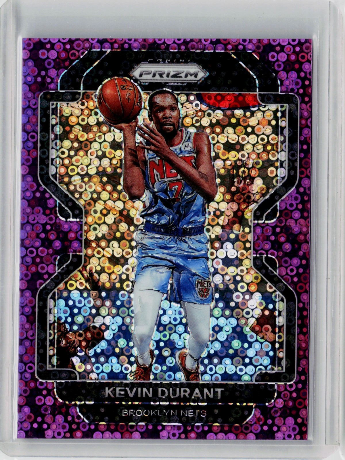 2021-22 PRIZM PURPLE FAST BREAK #120 - KEVIN DURANT #ED 46/75