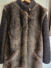 Vintage 1970's beautiful Hip Faux Fur Knit Winter Jacket by Hillmoor NEWYORK