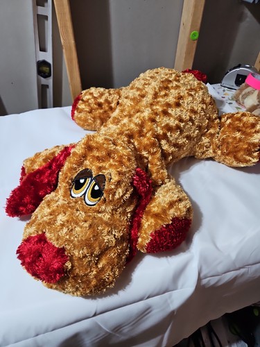 Dan Dee Collector's Choice Large Floppy Dog Plush, red nose and paws,