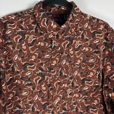 Apt 9 Men's Large Floral Slim Fit Performance Untucked Fit Button Front Shirt