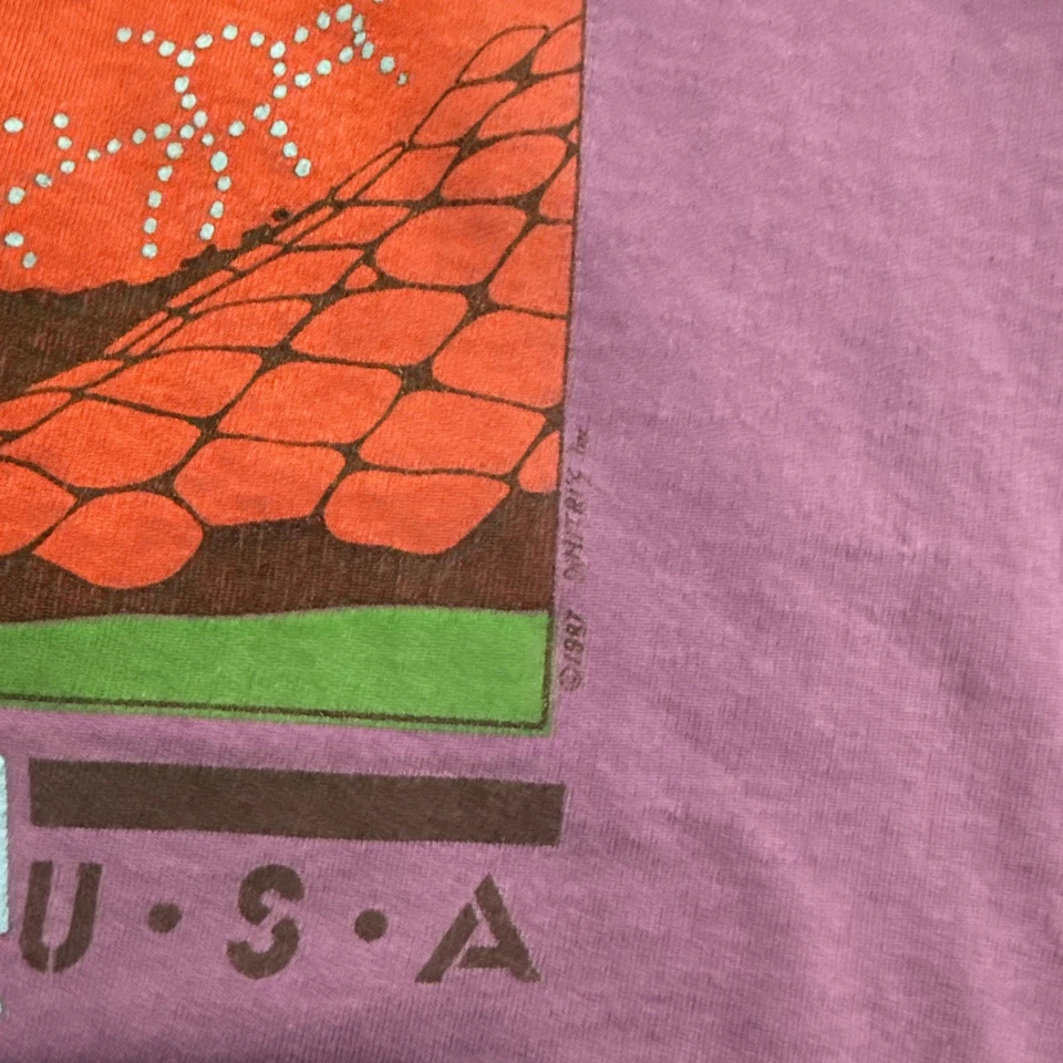 Sudadera Artística Vintage Adulto Mediana Púrpura Años 90 Dimitris Griego Caimán Abstracto Foto 4 de 4