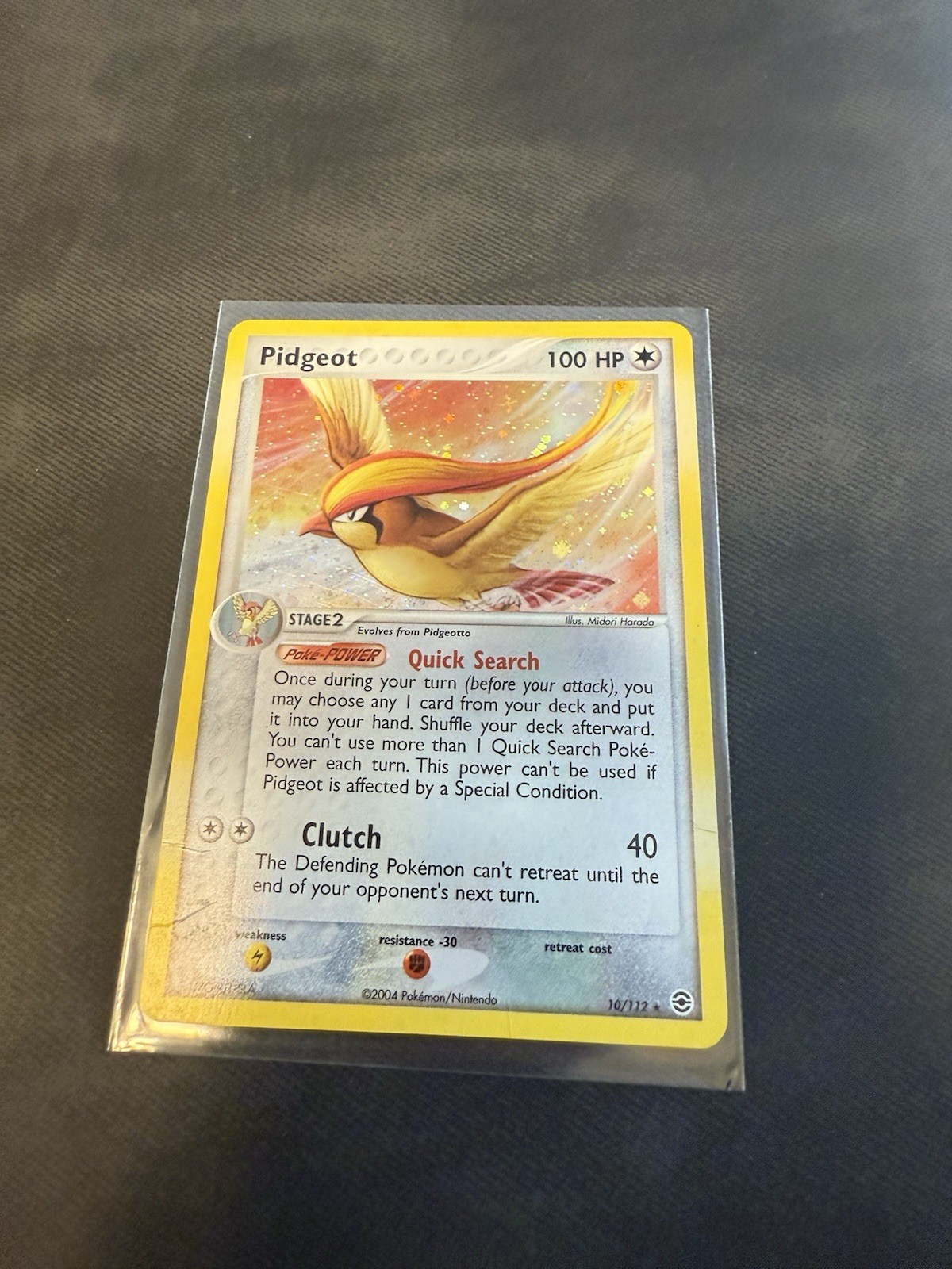 Pokemon TCG Pidgeot Holo FireRed LeafGreen 10/112 NM Condition