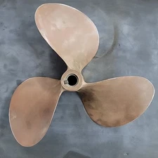 Vintage Federal Boat Equi-Poise Solid Brass Propeller 3 Blade 13 RH 15