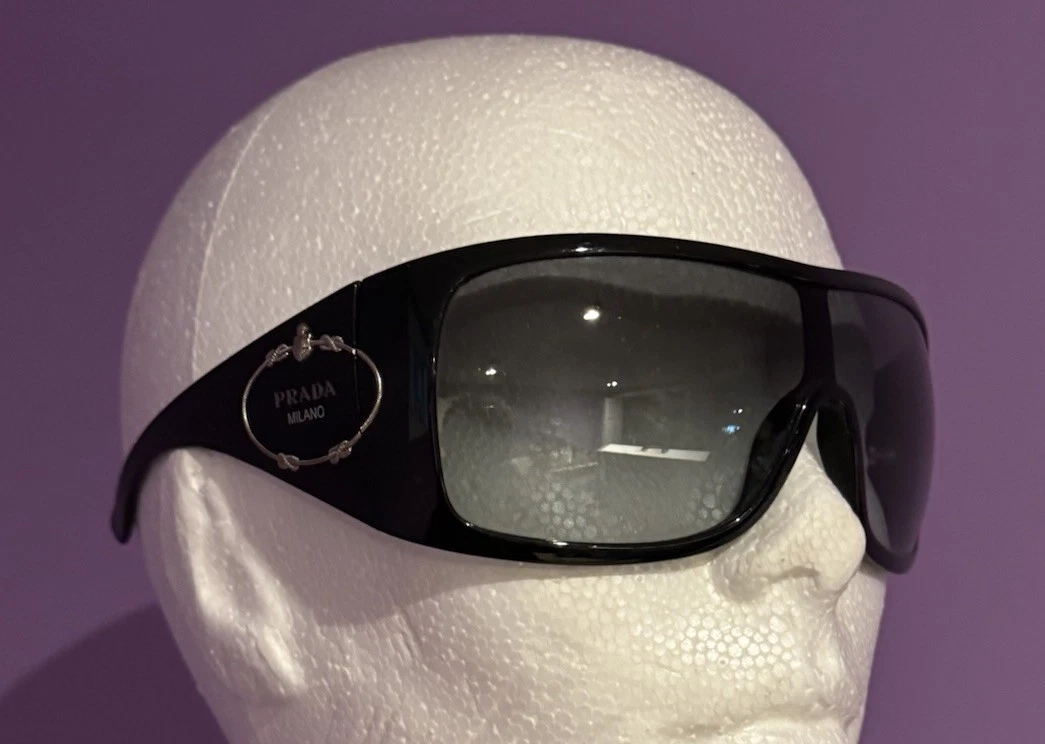 PRADA Black Shield Sunglasses for Women for sale | eBay