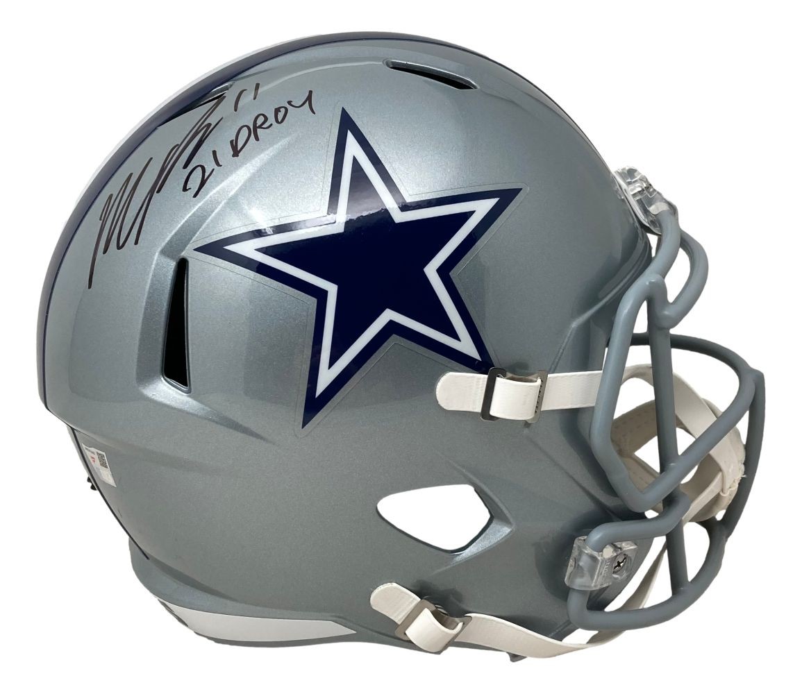 Micah Parsons Autographed Signed Dallas Cowboys FS Speed Replica Helmet 21 DROY Fanatics 