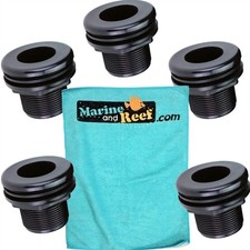 Lifegard Aquatics Bulkhead, 1/2" Slip X Slip R270576 FIVE PACK Towel Package
