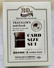 TRAVELERS Notebook Limited Card Size 20th Anniversary Set Brown