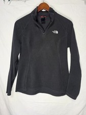 North Face Pullover Womens Medium Long Sleeve 1/4 Zip Black Lightweight