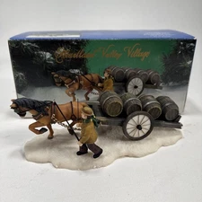 Heartland Valley Village Deluxe Village Accessory Horse and Barrel Wagon