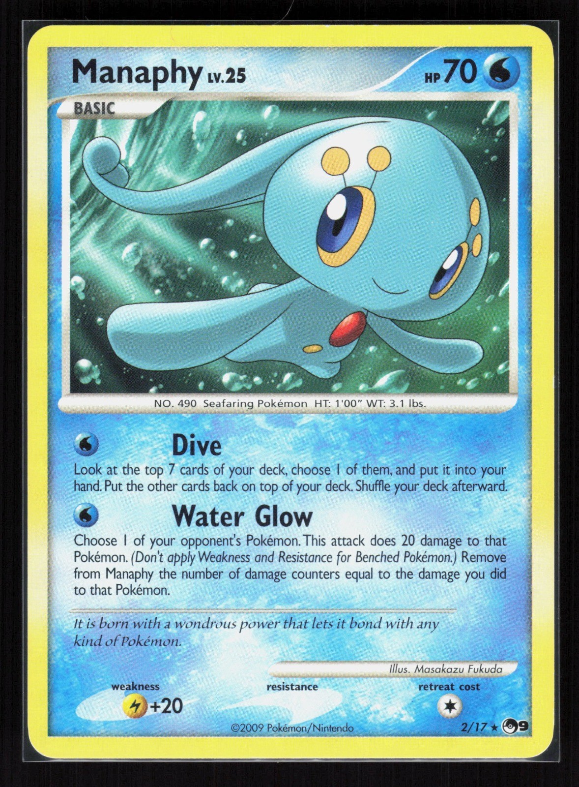 Manaphy Rare Pokemon POP Series 9 002/017 MP