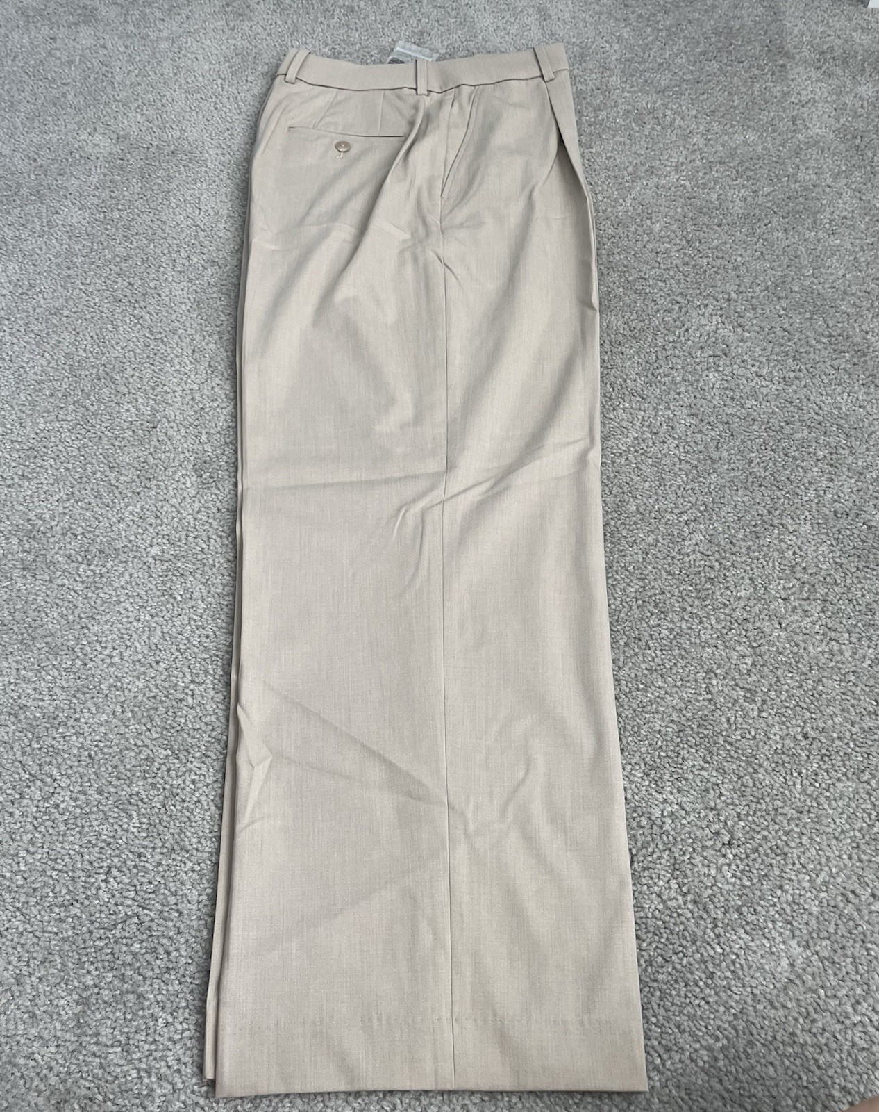 uniqlo women high waist chino wide leg pants 31 beige size M new with tags thumbnail 4