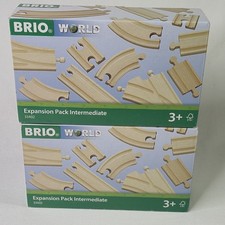 BRIO World Expansion Pack Intermediate Wooden Train Set 32 Pieces 2 Boxes 33402