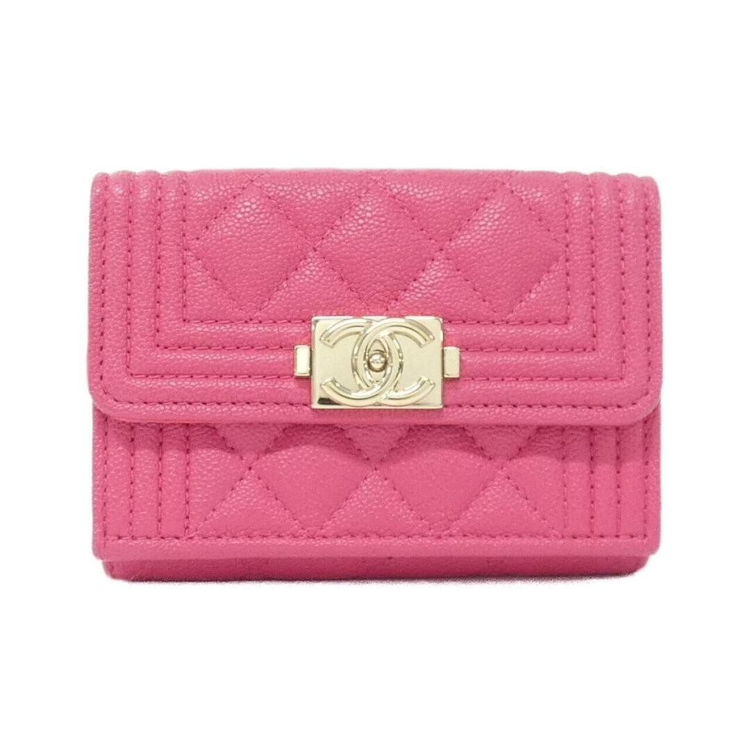 Chanel Boy Flap Wallet in Black Caviar Leather 84432