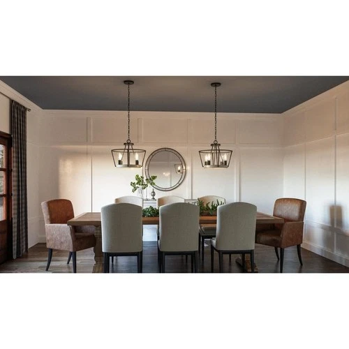 Brockton - Four Light Semi-Flush Mount - 12.25 Inches high-Grey Ash Finish - Picture 2 of 10