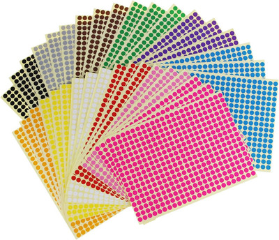 Sticky Color Coding Labels Removable Small Circle Dot Stickers for Classroom Org