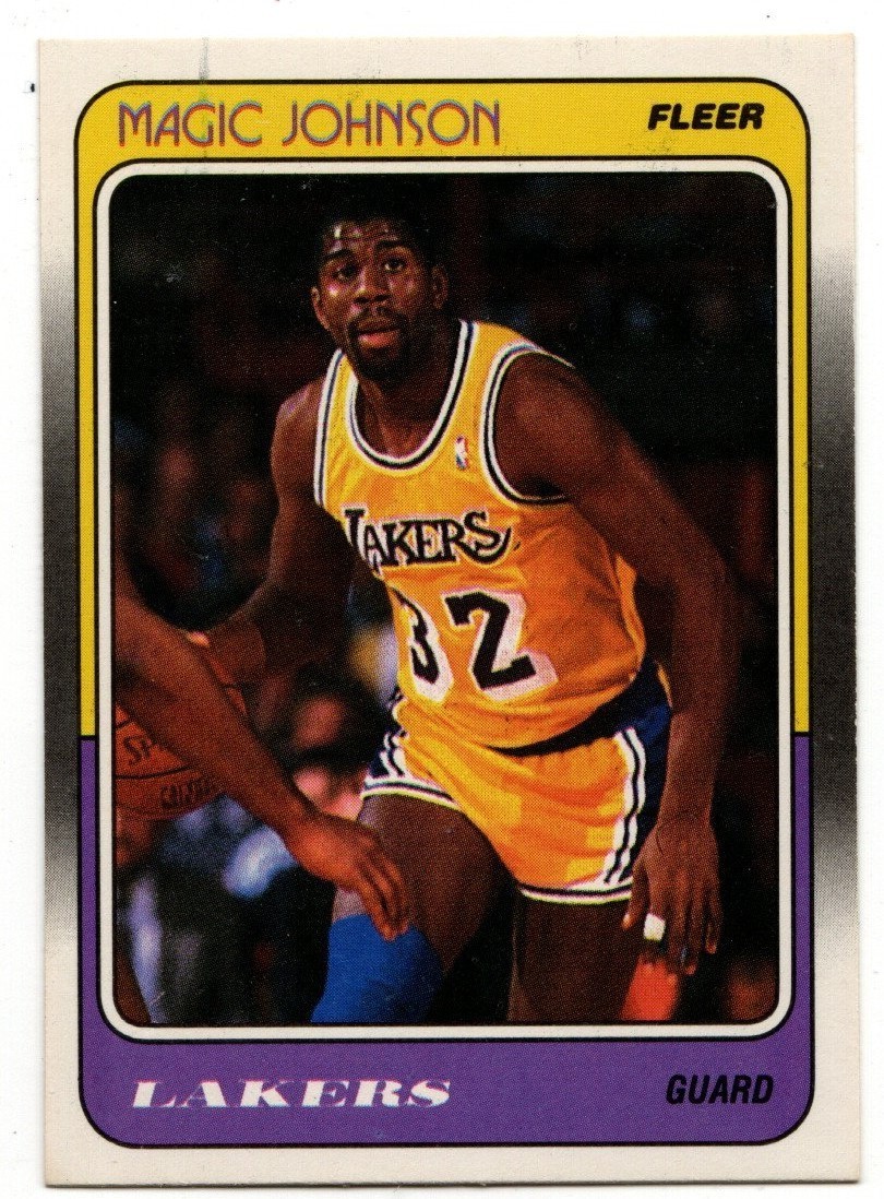 1988-89 Fleer Basketball Magic Johnson #67 Lakers Great!