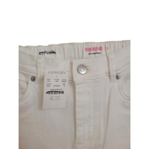 NWT J. Crew Crewcuts Girls' White Runaround Jeans 16 - Picture 5 of 7