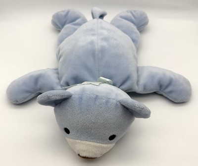 Ty Pillow Pals  Huggy  the Blue Teddy Bear 1st Generation Tush Tag Plush Toy