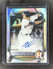 Topps 2025 Bowman Chrome Draft Refractor Auto /499 Xavier Neyens Astros