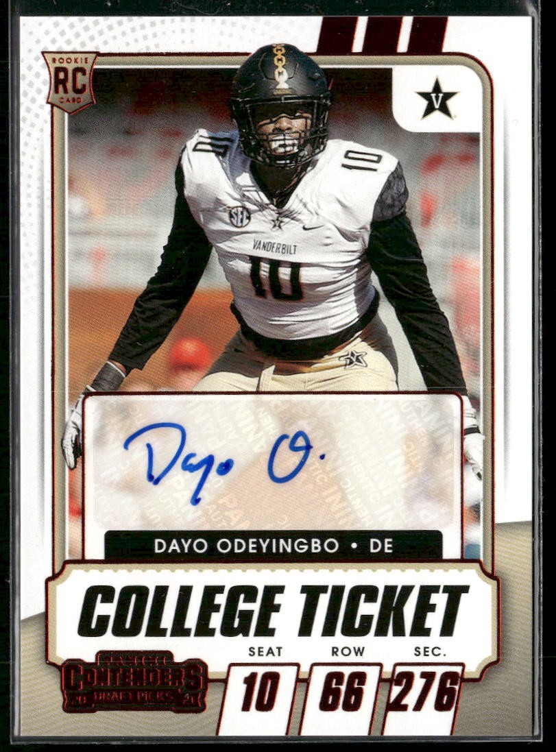 2021 Panini Contenders Draft Picks #232 Dayo Odeyingbo Red