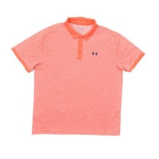 Under Armour Men's 2XL Red Polo Shirt Polyester Playoff Polo Loose Short Sleeve