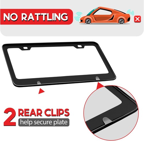 License Plate Frames 2 Pack for Women Car Plate Holder Cover Cute Cartoon Met... - 第 5/7 張圖片