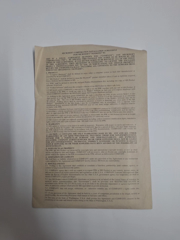 Microsoft Windows 95 PPK 2.0 Kit OVP – Original Verpackt & Unbenutzt - Bild 2 von 2