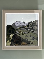 Welsh Art Oil Painting - ‘Moon Over Crib Goch’