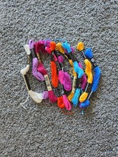 11 UNUSED Assorted Skeins Loops  Threads and DMC 100 Cotton Craft Cord