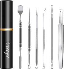 Pimple Popper Tool Kit - 6 Pcs Pore Prep Blackhead Remover Comedone Extractor K