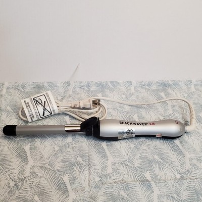 Beachwaver S.75 Ceramic Rotating Curling Iron .75  Barrel Silver Black BW1139