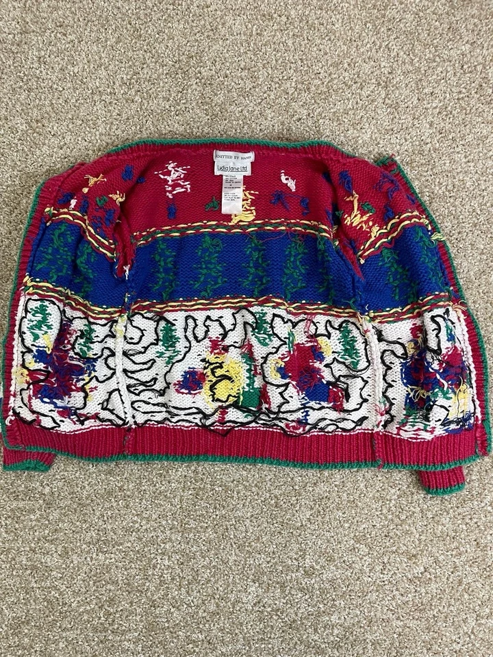 Suéter de Navidad Lydia Jane Vintage Años 90 De Colección para Jóvenes Talla M Foto 4 de 4