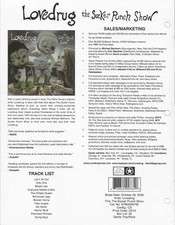LOVEDRUG Rare VINTAGE 2008 PROMO TRADE AD Poster for Sucker Punch CD 8.5x11 MINT