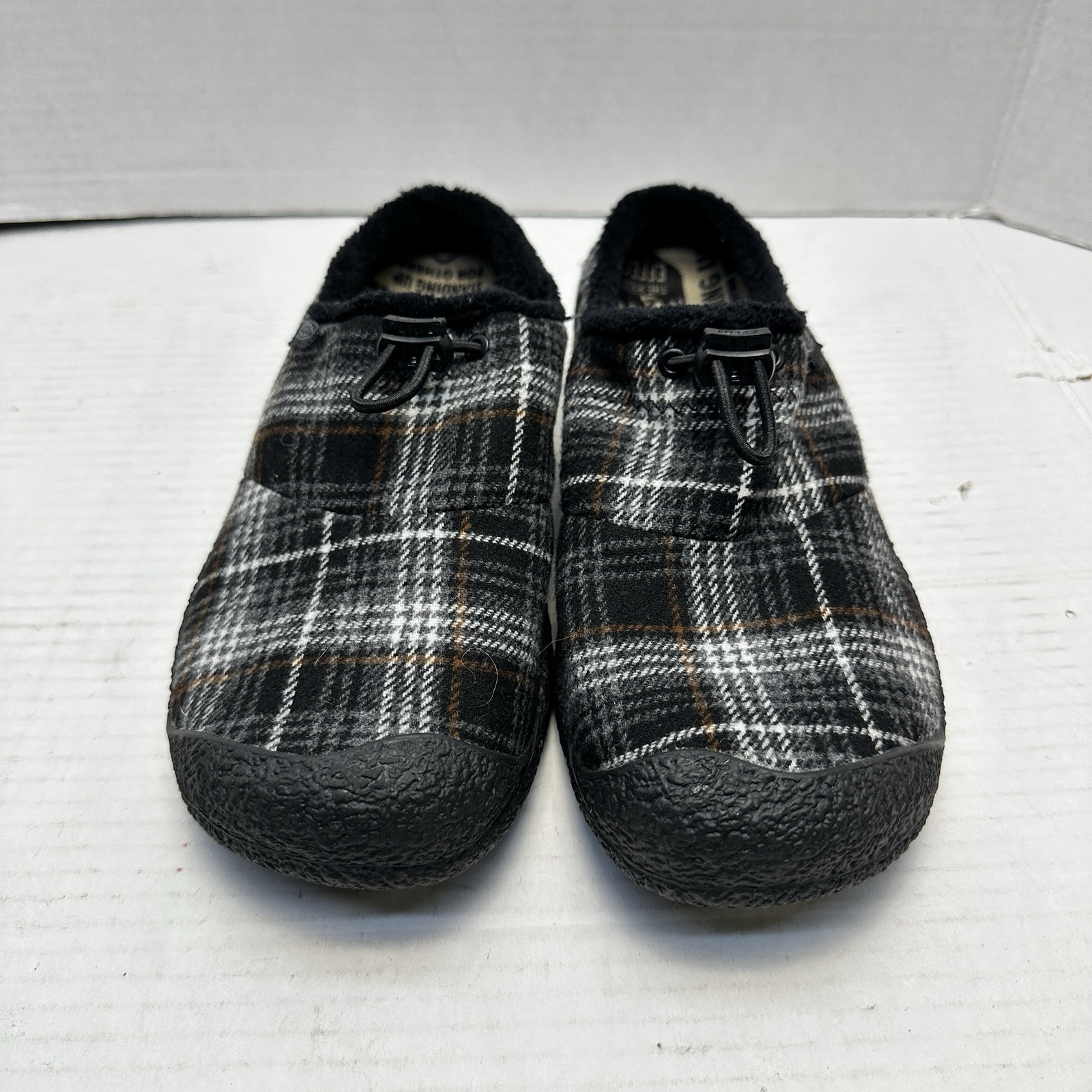 Scarpa casual Keen 1026646 donna Howser III Slide nera a quadri grigio acciaio taglia 7 5