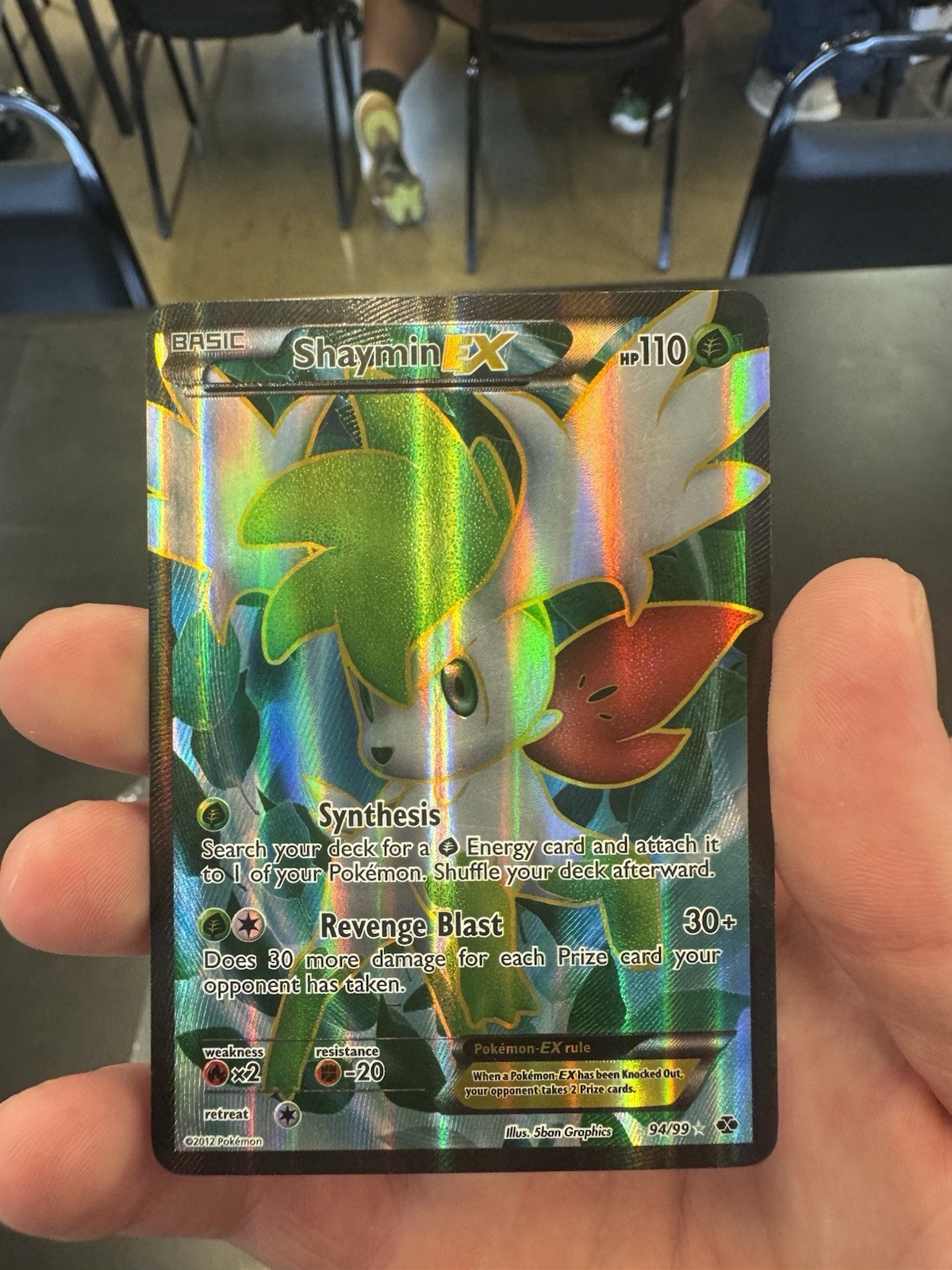 Pokemon Shaymin EX 94/99 Next Destinies Black & White Full Art Ultra Rare MP/HP