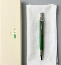 Rolex Green Oyster Ballpoint Pen Silver Trim ...