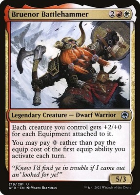 Bruenor Battlehammer (219) Adventures in the Forgotten Realms AFR MTG Magic
