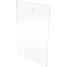 Plymor Clear Acrylic Top-Fold Sign Holder Frame Wall Mount , 7" W x 11" H