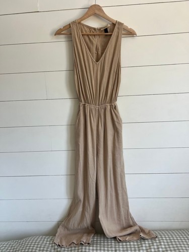 Universal Thread Linen Blend Romper Women's Size XS Summer Boho Festival Resort