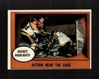 1961-62 ACTION NEAR THE CAGE #21 NM+ Topps Hawks/Bruins Vintage NHL Hockey Card